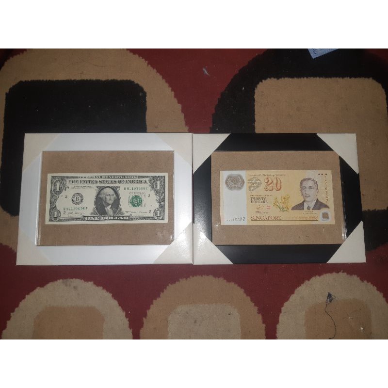 TERMURAH bingkai foto figure frame foto untuk menyimpan dollar dolar amerika euro poundaterling EMAS