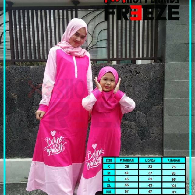 Gamis kaos Couple ibu dan anak
