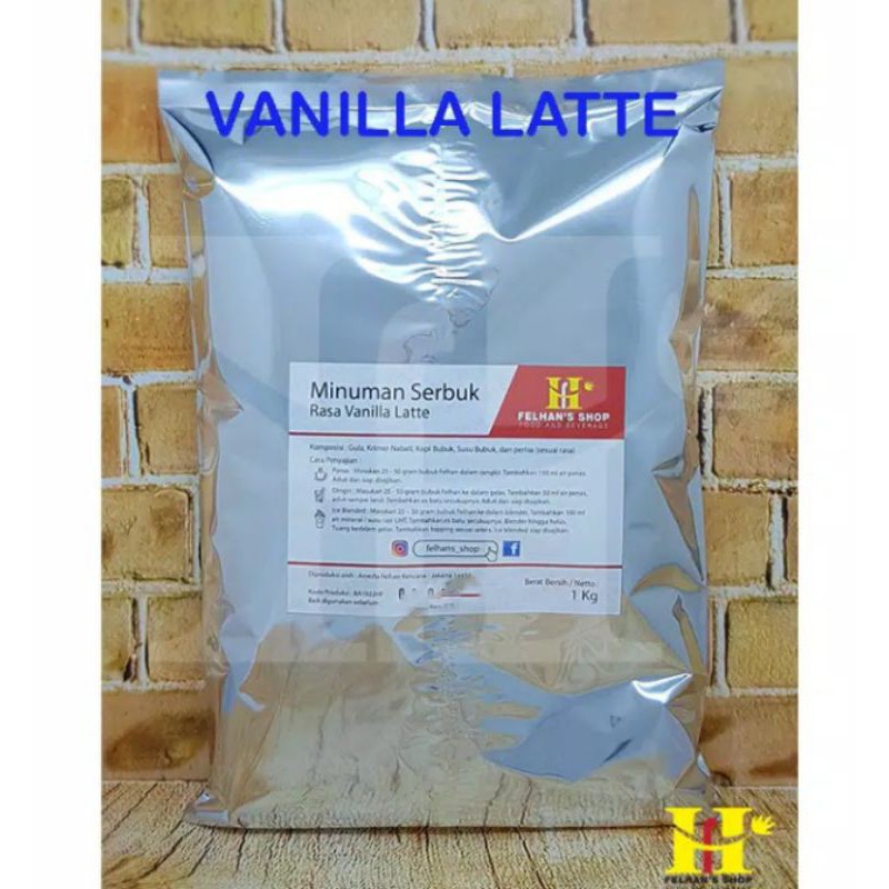 

500gr vanilla latte premix milkshake /bubbledrink