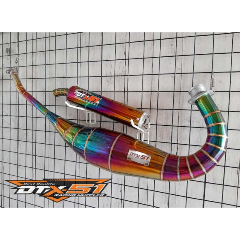 Knalpot rainbow pelangi racing kawasaki ninja r rr ss 150 2tak 2 tak dtx51