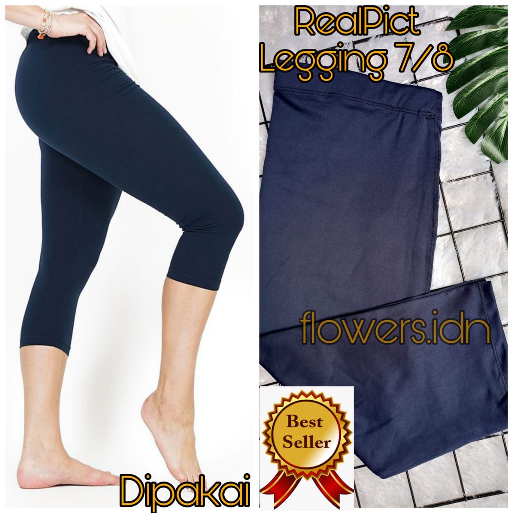 Legging 3/4 Ukuran S-M Celana Legging Wanita