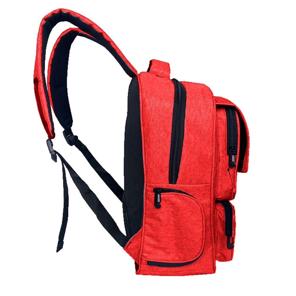 Carboni Fintage Tas Ransel Laptop 14-15 Inchi Mode Korean AA00026 0022-  Original - Red + Raincover