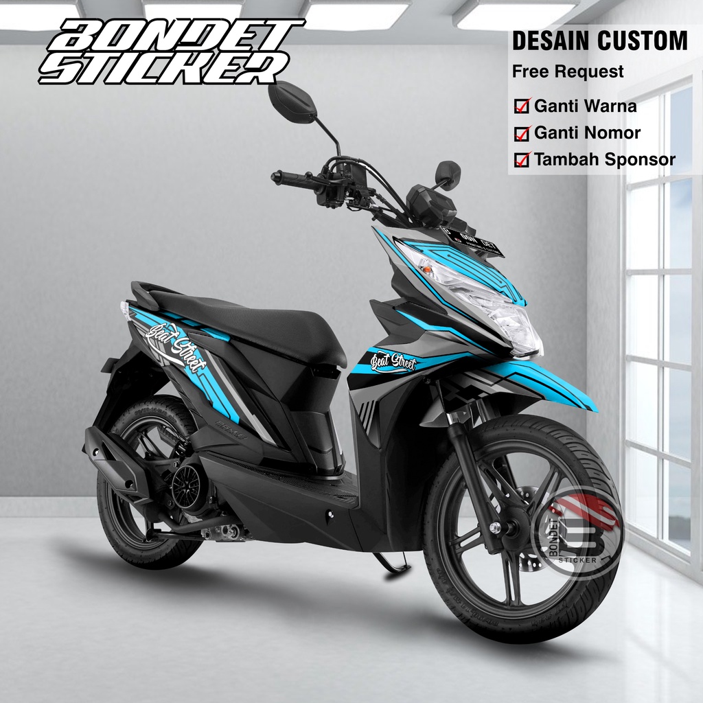 Honda Decal Beat Street  2018 Full Body Stiker Beat Street 2018 Racing Variasi Sticker Dekal