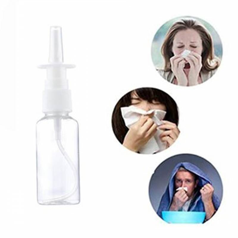 Botol Semprot 10 / 20 / 30ml Portable Bahan PET Transparan Untuk Hidung