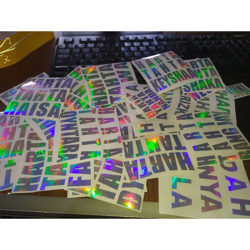 

sticker harta tahta cuting hologram 9x9