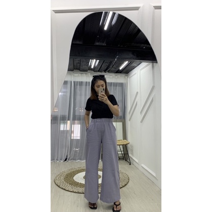 JOSHIN Bora Pants - Celana Kulot Hightwaist Linen Crinkle