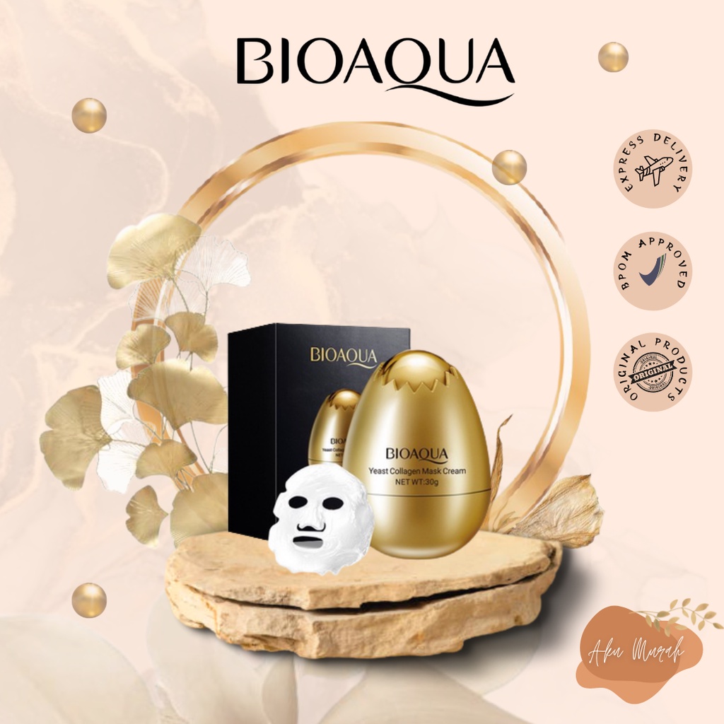 ✨ AKU MURAH ✨ Bioaqua Yeast Collagen Mask Cream 30g BPOM // Face Mask Peel Off
