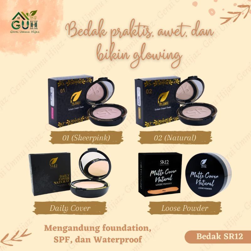 bedak padat sr12  bedak padat sr12 glowing original  bedak padat sr12 glowing anti luntur  bedak pad