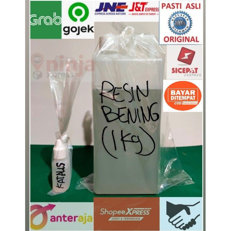 Resin Bening 1 kg + Katalis 30 Ml