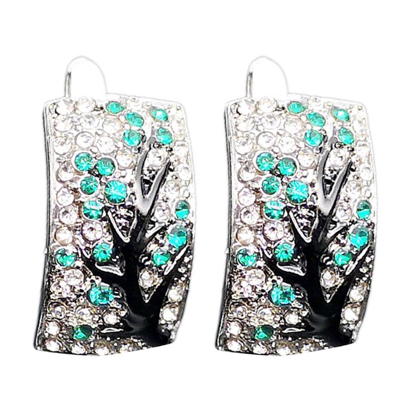 Anting Tusuk Sterling Silver 925 Desain Bunga Enamel Hias Cubic Zircon Handmade Untuk Wanita