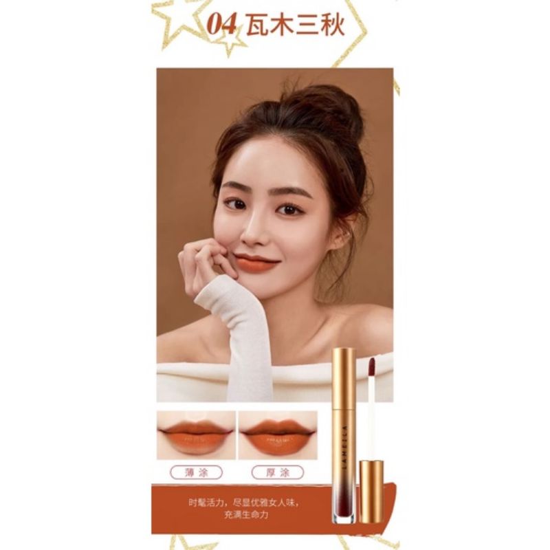 Lameila Lipstick Matte Gold Edittion Lip Gloss Pelembab Dan Pewarna Bibir Tahan Lama Anti Air