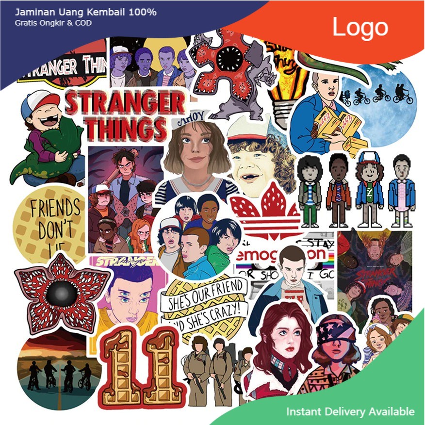 

(PROMO) Stiker VYNIL Motif STRANGER THINGS Untuk Scrapbook/Alat Tulis hp LAPTOP