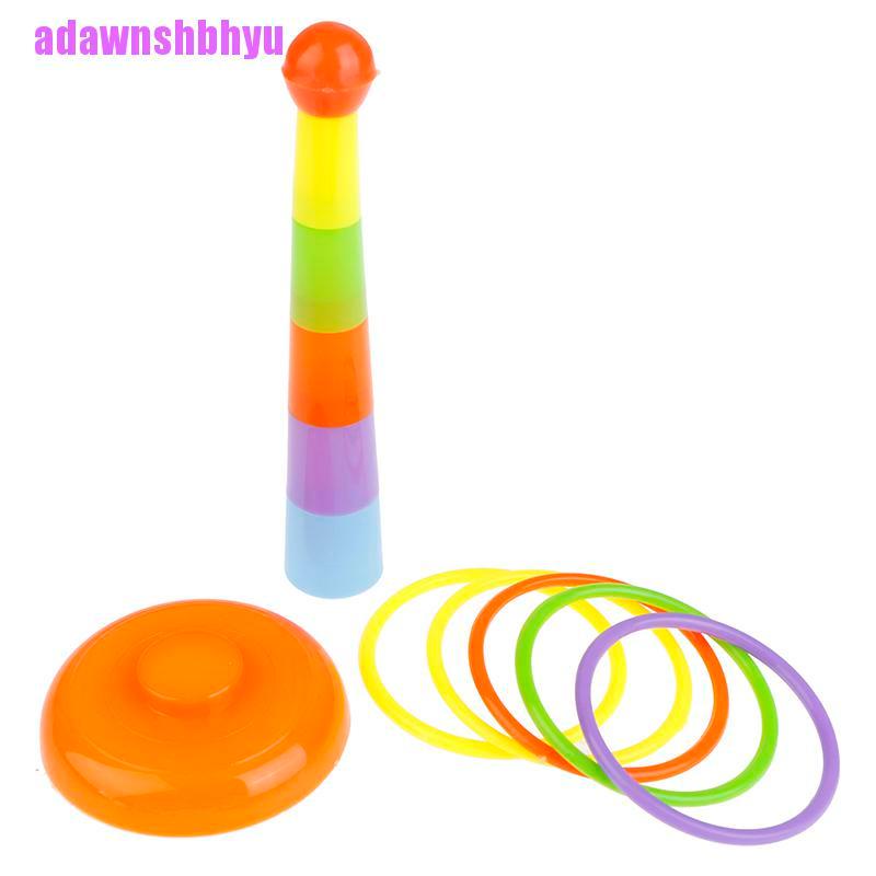 (adawnshbhyu) Mainan Ring Toss Bahan Plastik Untuk Taman / Outdoor