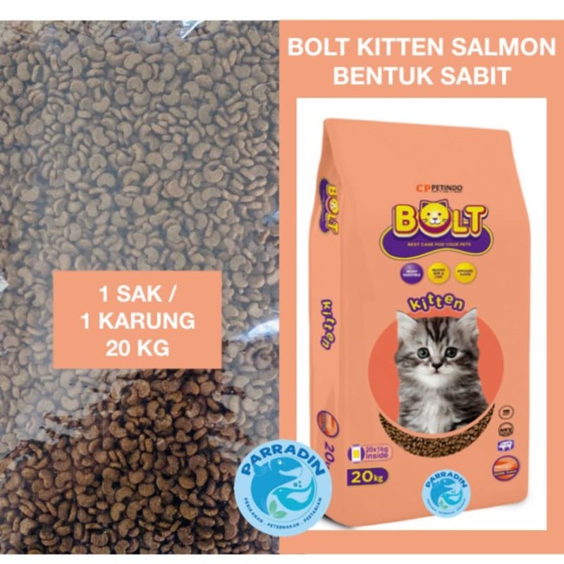 Makanan Kucing BOLT KITTEN SALMON 1 Sak / Karung