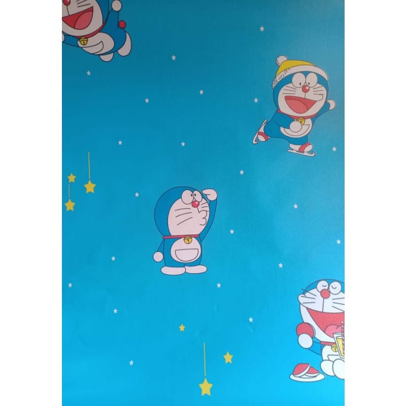 Wallpaper Dinding  Murah Walpaper Dinding wallpaper Dinding Kamar Tidur motif doraemon terbaru