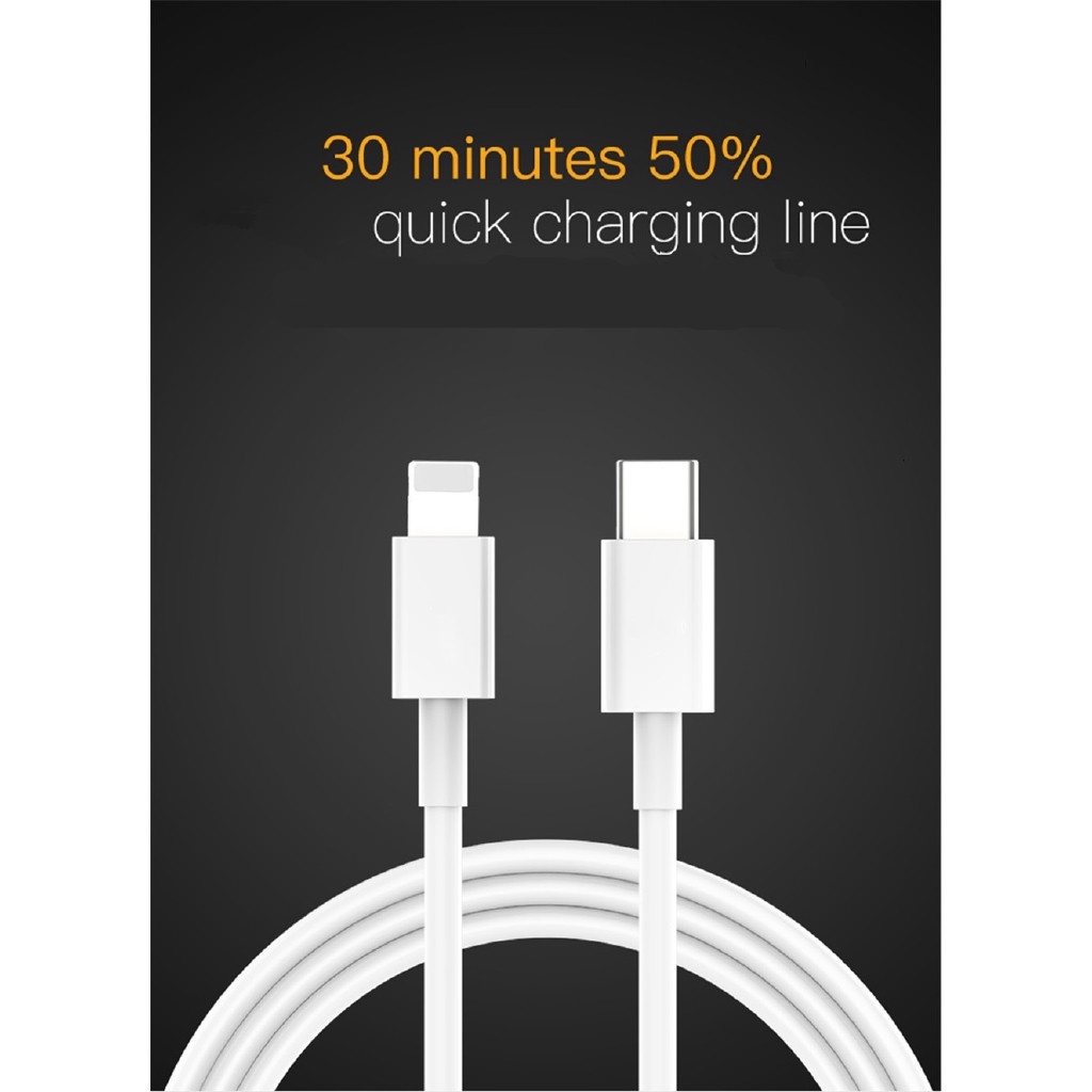 Kabel Fast Charging 3A PD Untuk iP Ke Tipe C