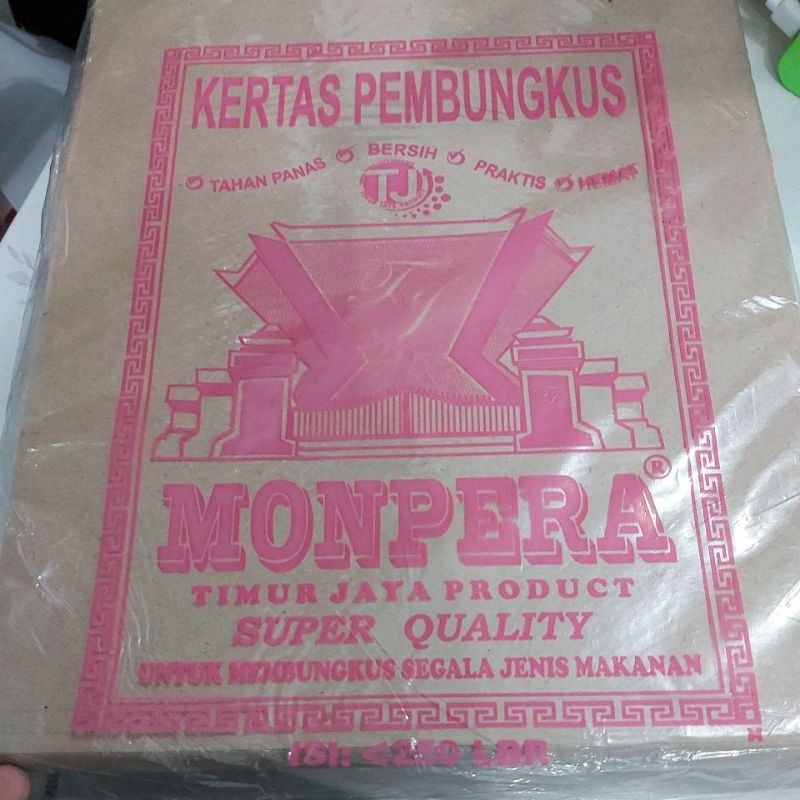 

kertas bungkus nasi isi 250lembar