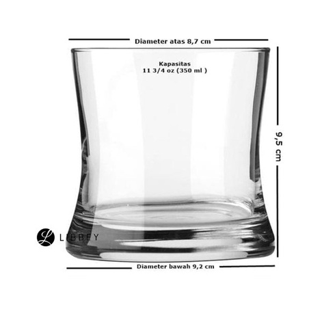 Rocks Glass/ Whiskey Glass / Gelas Whiskey 347ml - Libbey 1037