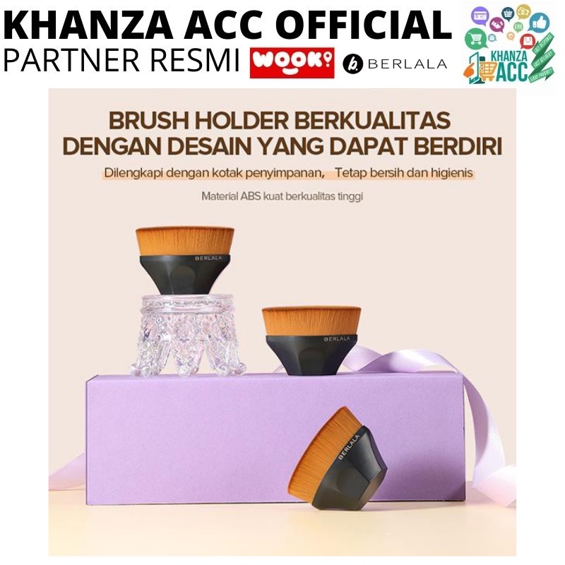 KHANZAACC BERLALA Professional Foundation Brush Bahan Halus Lembut BPOM