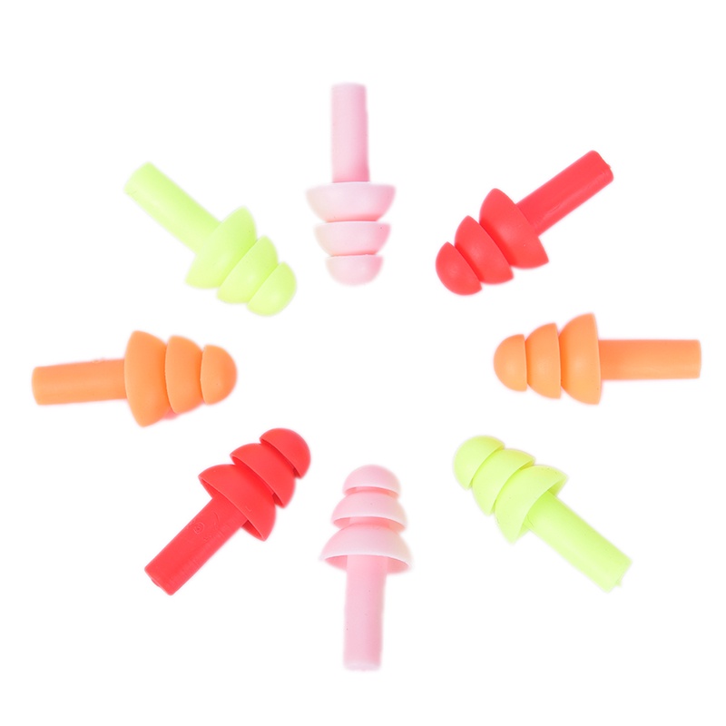 {LUCKID}10Pairs Waterproof Swimming Silicone Swim Earplugs Soft Anti-Noise Ear Plug