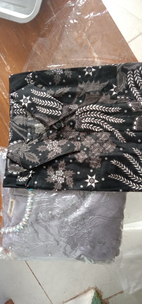 Batik Pria Hem Manggar Abu