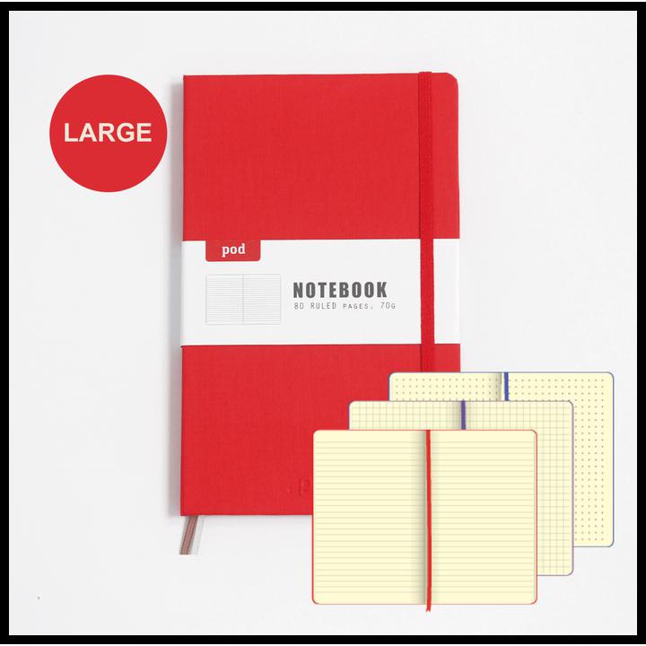 

CUCI GUDANG CUSTOM NOTEBOOK ALA #MOLESKINE\U002F PLANNER\U002F JOURNAL - LARGE (RULED DLL) - HITAM