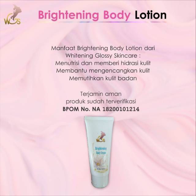 WGS Body Whitening Night Cream / Cream Badan WGS (Whitening Glossy Skincare)
