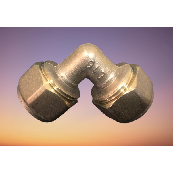 keni sambung Kuningan 1/2" Dobel Drat pipa air panas