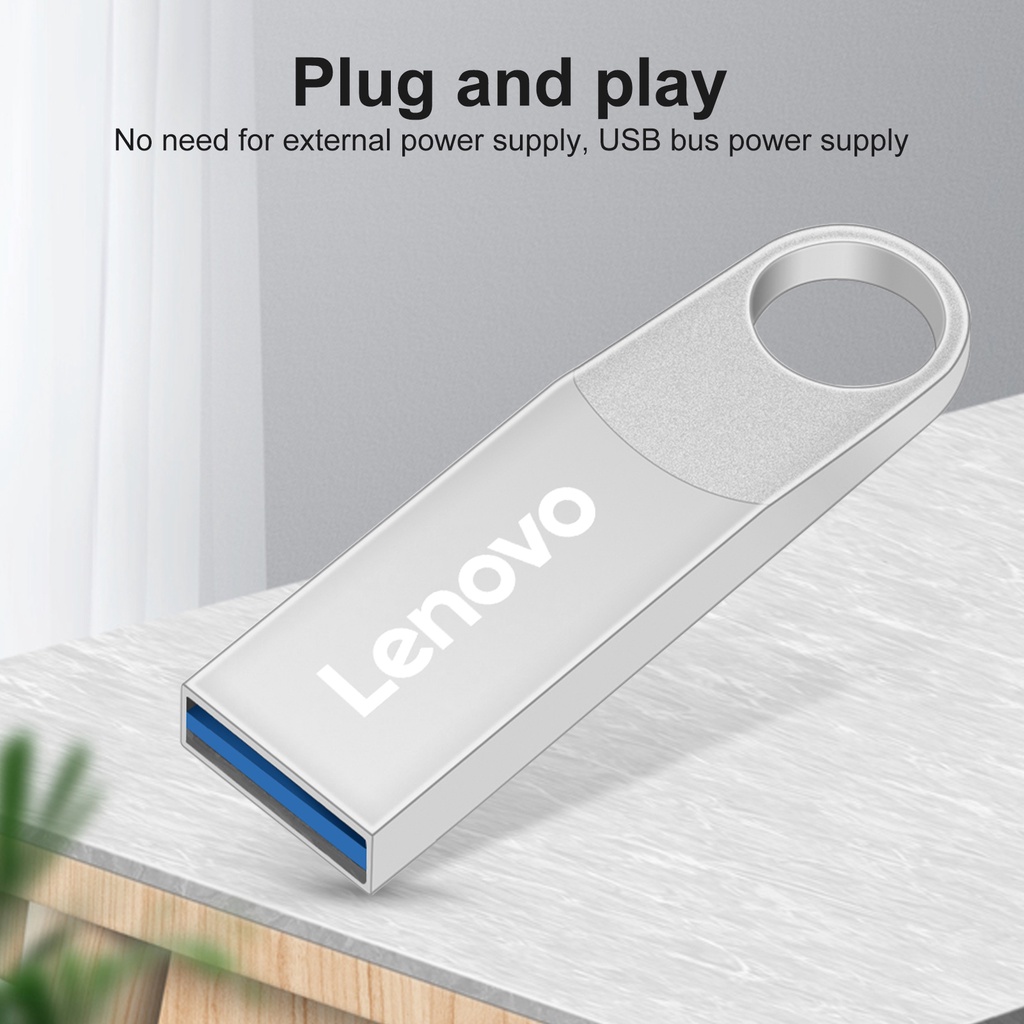 (Huluboy) Lenovo U Disk 512GB / 1TB / 2TB Mini USB Flash Drive Memory Stick Kecepatan Tinggi Anti Air Untuk Komputer