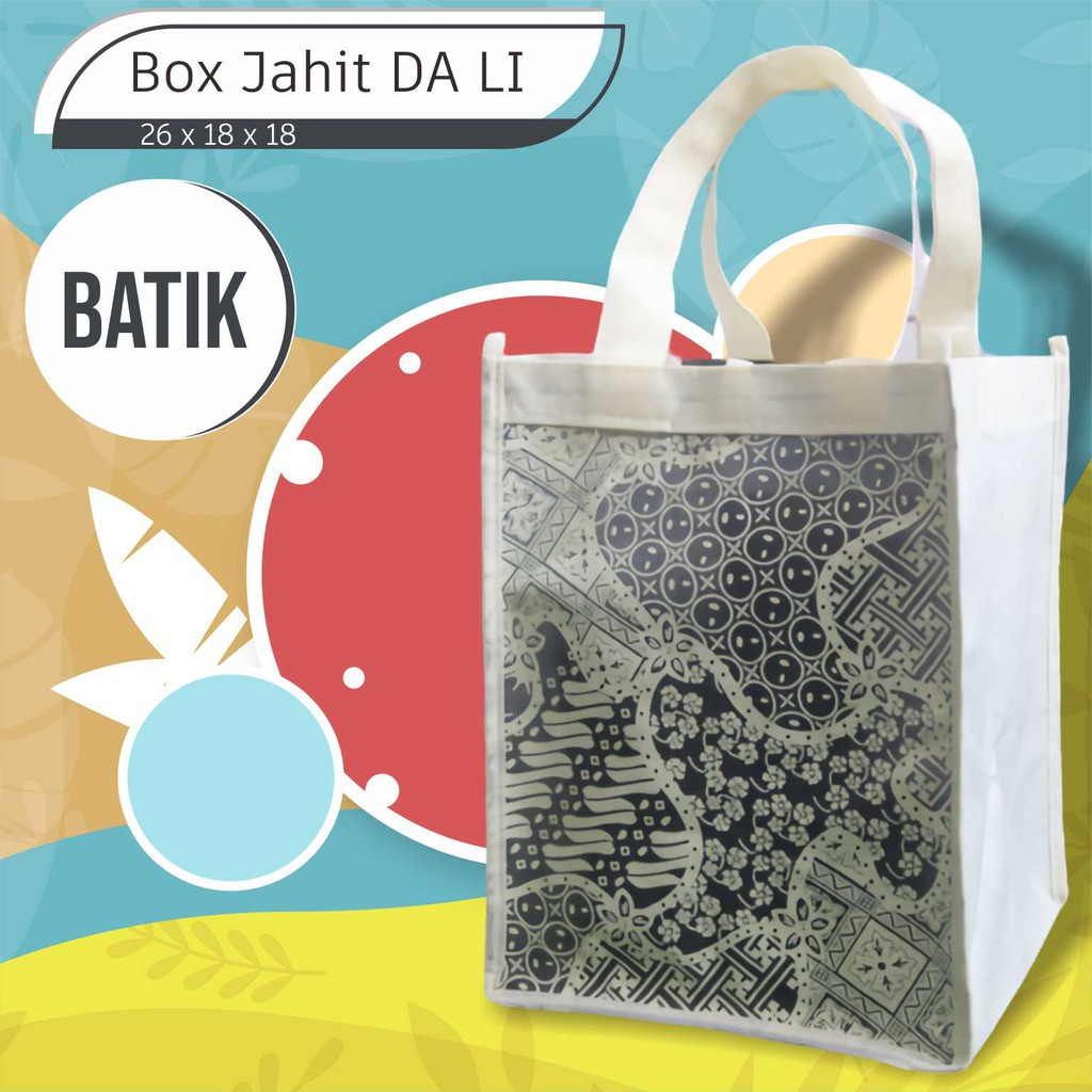 

[COD}] tas spunbond hajatan jahit motif batik ukuran 26x18x18 tebal