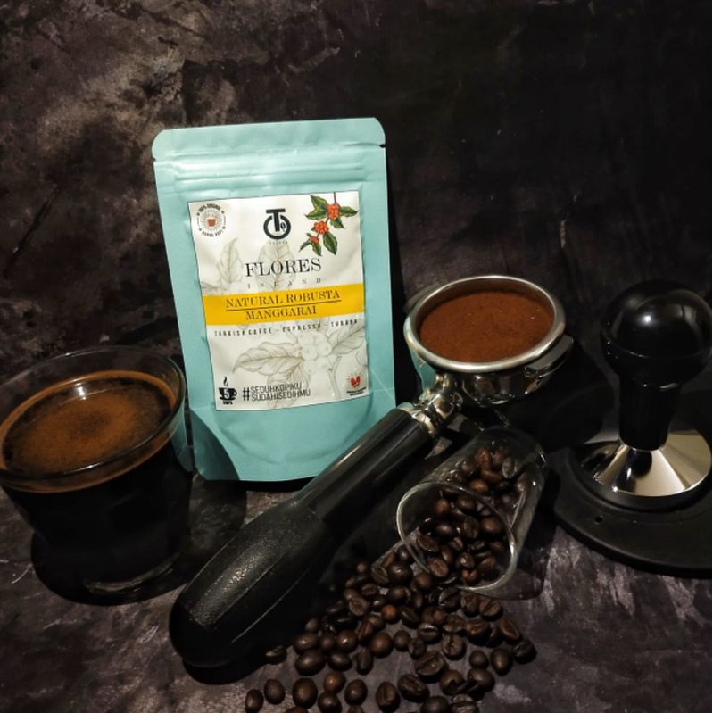 

Flores island Manggarai(kopi bubuk original)40gram.5x seduh.