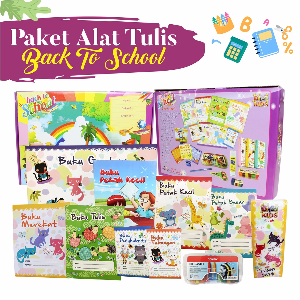 

Paket Alat Tulis Perlengkapan Sekolah PAUD TK SD Back To School