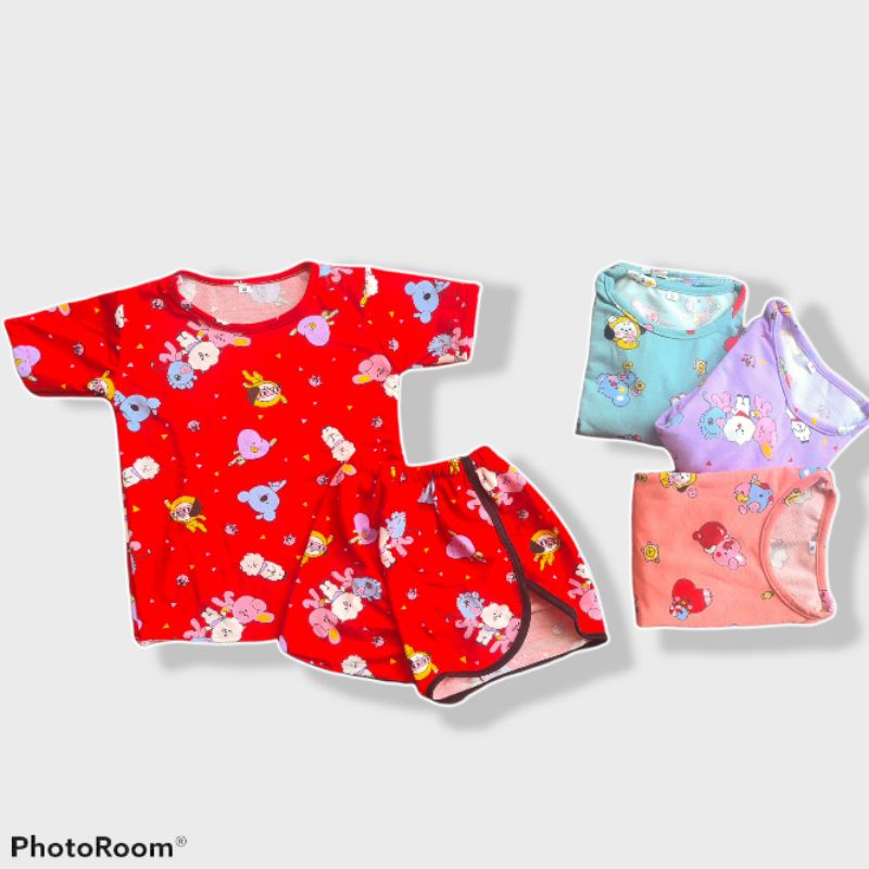 Setelan Anak Chupa Chupa Campur Motif 2-7 Tahun Setelan Anak Baju Pendek Celana Pendek Setelan MUNIKO