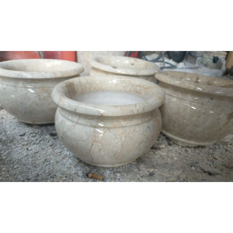 Pot marmer putih tulungagung d20 t11