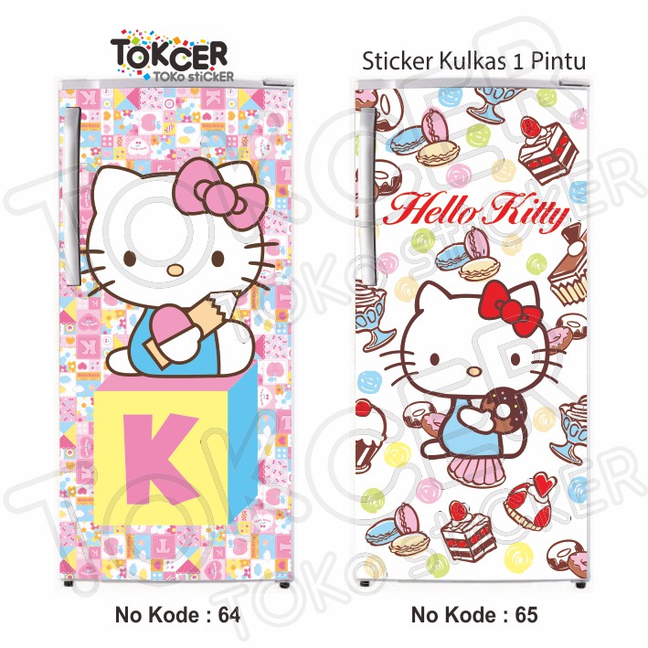 Sticker Kulkas 1 Pintu dan 2 Pintu HELLO KITTY