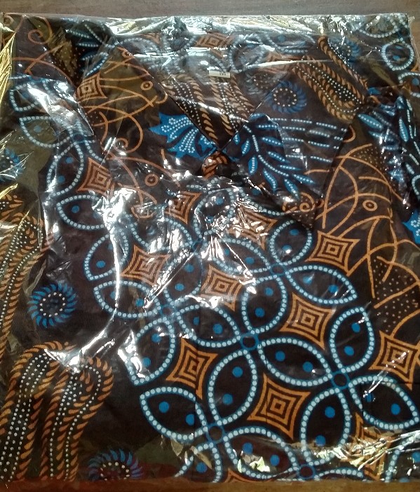 Baju Batik Couple Tunik Dan Kemeja Maura Couple Sania Ruffle