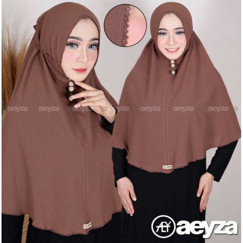 Bergo Maryam crochet "L" diamond crep by Aeyza