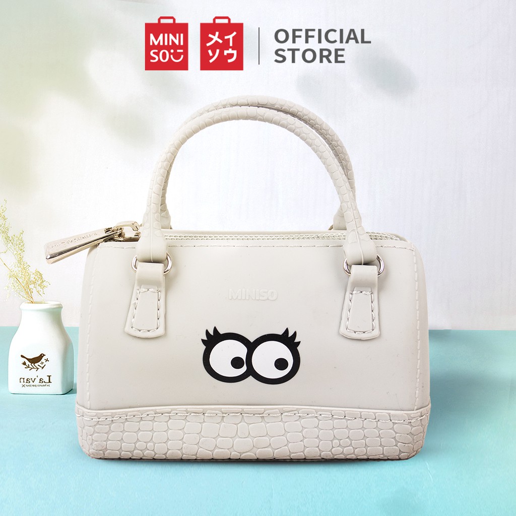  MINISO  Dompet  koin Tas Kecil  Jinjing Eye Mata Silikon Lucu 