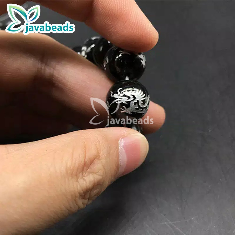 Bahan Gelang Batu Tibet Naga Emas