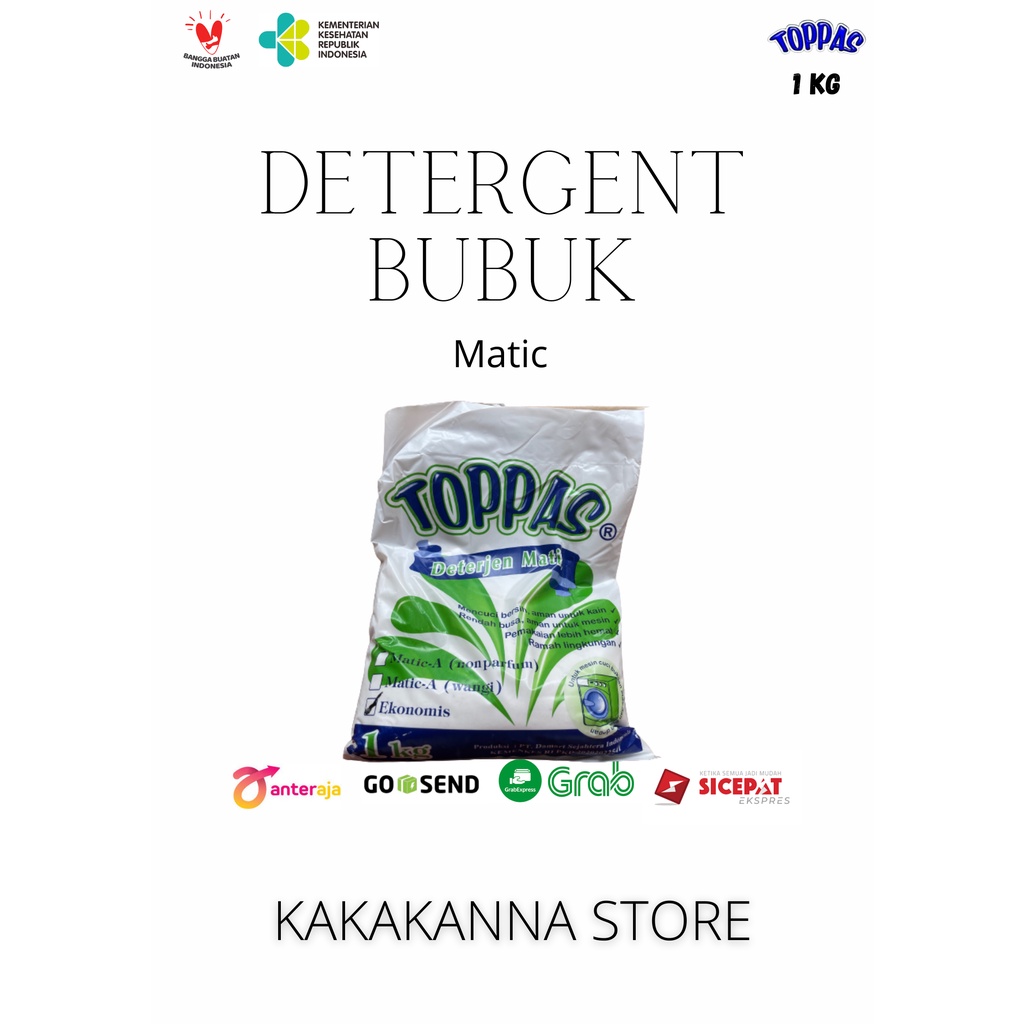 Toppas Detergent Bubuk Matic Ekonomis 1 Kg