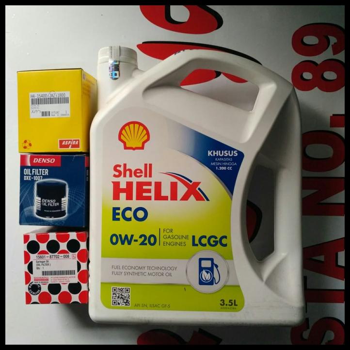 Paket Ganti Oli Shell Eco 0W-20 +Oli Filter