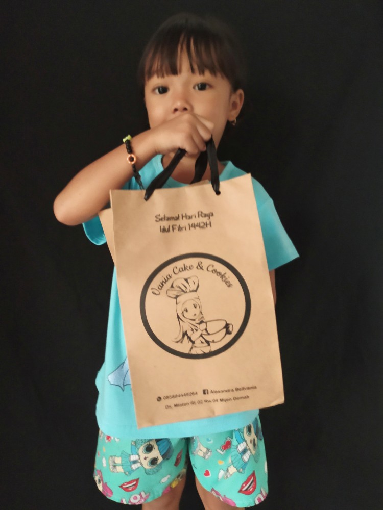 Spesial Paperbag Wadah Toples Kuker 500 Gram, Pxlxt 15x15x24.muat 3 Toples .free Desain