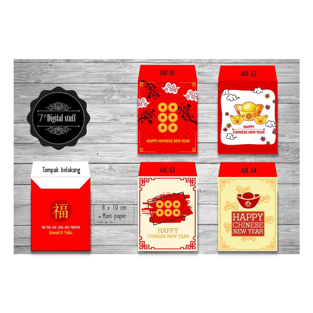 

Amplop angpao imlek universal tanpa shio custom nama