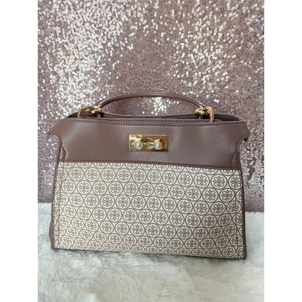 NEW LesCatino Haziel Top Handle Monogram