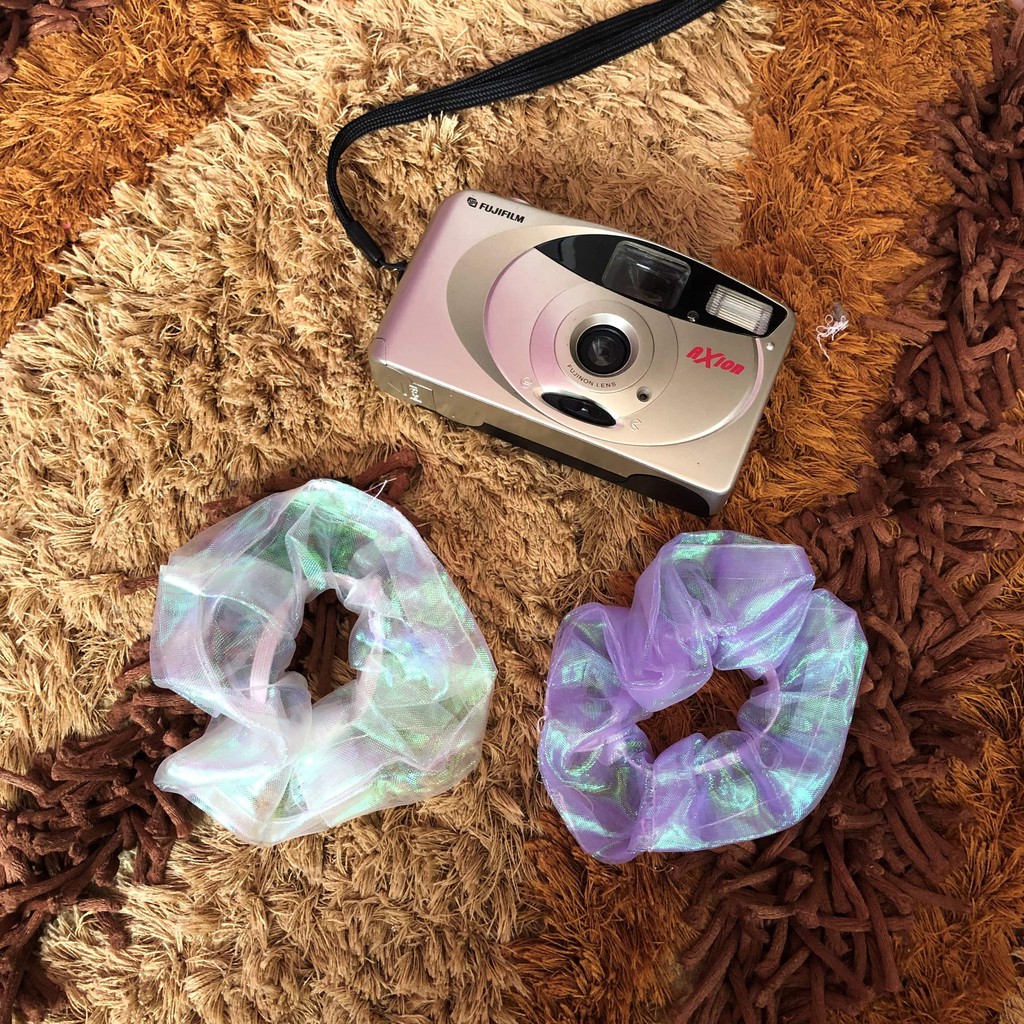 Scrunchie Hologram Iket Rambut Lucu Unik Estetik Aesthetic Korea