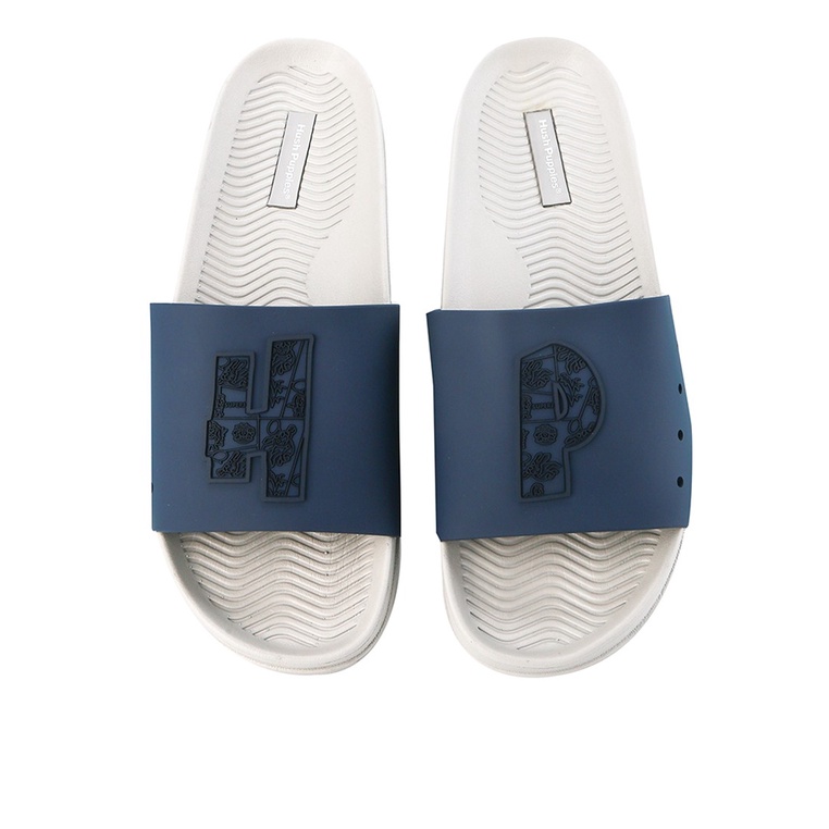 SANDAL SLIDE HUSH PUPPIES PRIA ORIGINAL CASUAL BRANDED BIRU NAVY HM32