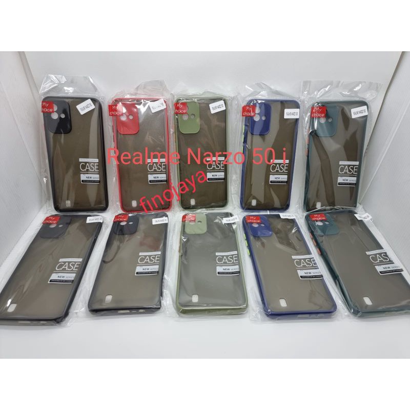 Case Aero My Choice Realme Narzo 50i Silikon Dove Pelindung Camera