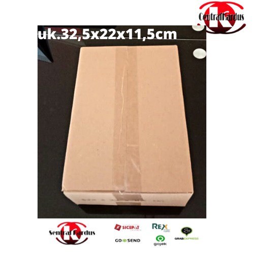 

(ISI 10 PCS)KARDUS / KARTON BOX POLOS Uk. 32,5x22x11,5CM/termurah kardus polos/Karton medium/KARDUS BOX PACKAGING-centralkardus