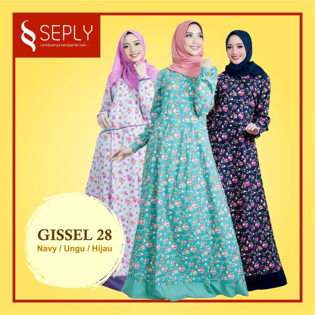 Gisel 28/gis seply/gamis murah/gamis adem/gamis promo/gamis katun/gamis diskon/gamis motif