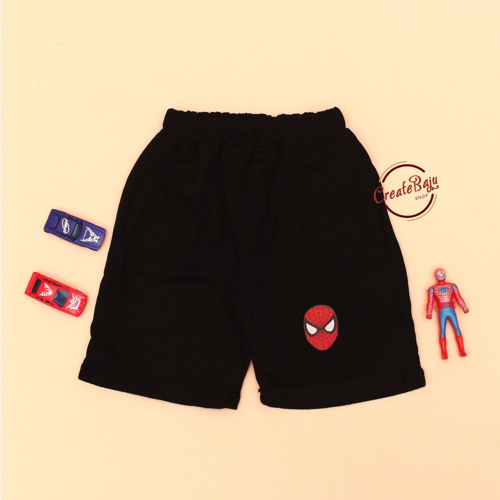 CELANA PENDEK ANAK MOTIF SUPERHERO BABYTERRY CELANA SANTAI ANAK LAKI 1-5 TAHUN FASHION TERMURAH